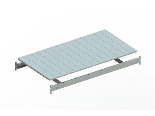 legbord van plaatstaal,v. breedvakstelling,BxD 1400x800mm,vakl. 600kg