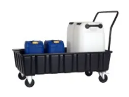 verrijdbare PE-opvangbak,v. 2x200l vat,opvangvol. 220l