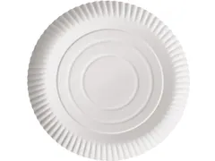 Papstar Pure Bord rond 26cm FSC karton Wit 100 stuks