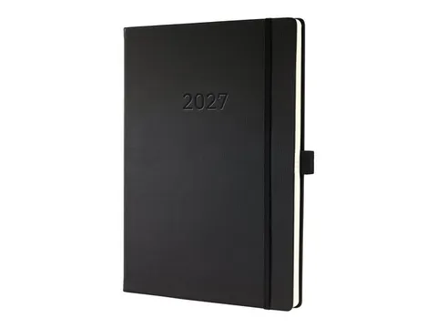 Weekagenda Conceptum A4+ 2027 (NL/FR/EN/DU), verticaal zwart Hardcover