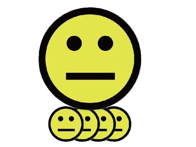 Magneet smiley 50mm emotie neutraal geel 5 stuks