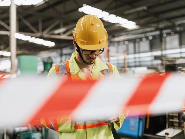 Rood/WIT Veiligheidslint 100 Meter Rol