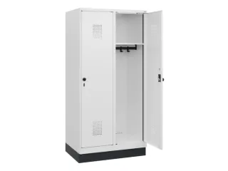 schoollocker,HxBxD 1630x800x500mm,2vak,vak B 400mm,draaigrendel,sokkel - 1