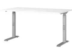 In hoogte verstelbaar bureau,HxBxD 680-910x1400x800mm,blad wit