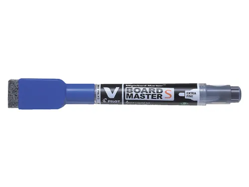 Whiteboardmarker Pilot V-Board Master S met Wisser Extra Fijn Blauw