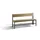 omkleedbank,HxLxD 796x1500x407mm,HPL eiken-sereno,frame staal RAL7021