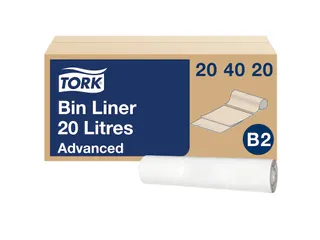 Afvalzakken Tork Bin Liner 20 liter Wit B2 - 1