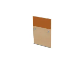 baliepaneel,v. bureau,aanbouw rechts,B 800mm,NE-esdoorn,BN3005-geel - 1