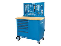 BR 1504 0511 L Werkbank met rollen en achterwand