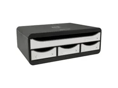 TOOLBOX MINI 4 lades zwart/wit glossy