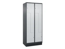 Z-garderobekast,HxBxD 1950x800x500mm,vak B 200/400mm,cil.-slot,sokkel