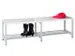 banc-patère,HxLxP 430x2000x370mm,rails en plastique blanc