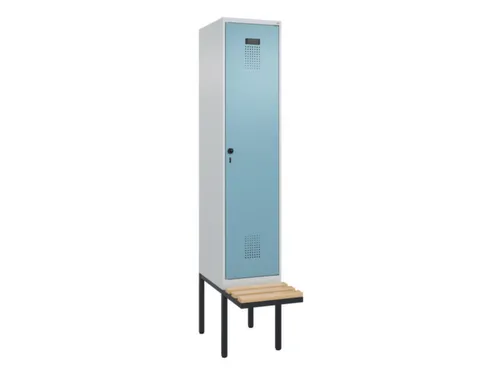 locker met bank,HxBxD 2120x400x815mm,1vak,vak B 400mm,draaigrendel