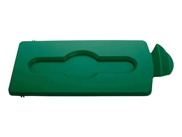 Deksel Rubbermaid Slim Jim Recyclestation gesloten groen