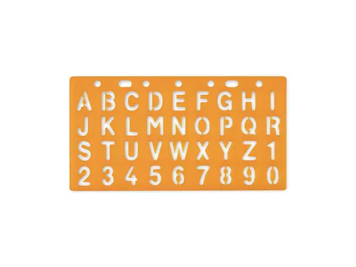 Sjabloon Standardgraph letters en cijfers 15mm