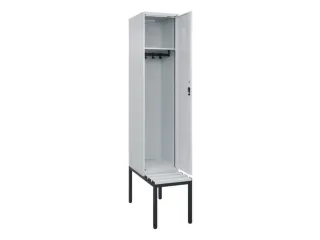 locker met bank,HxBxD 2120x400x815mm,1vak,vak B 400mm,cilinderslot - 1