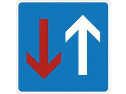 verkeersbord,voorrang tegemoetkomend verkeer,conform StVO,aluminium