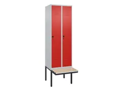 locker voor scheiding van kleding,HxBxD 2120x600x815mm,2vak