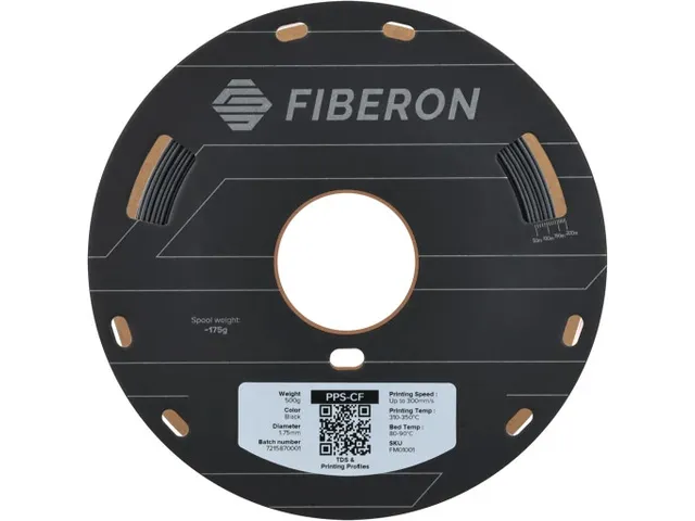 PPS-CF10 1,75mm zwart 0,5kg Fiberon 3D Filament