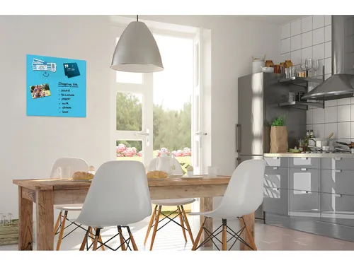 Glas/magneetbord Be!board 45x45 Cm Blauw