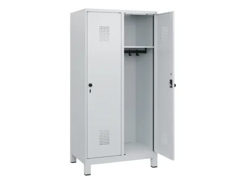 schoollocker,HxBxD 1630x800x500mm,2vak,vak B 400mm,draaigrendel,voeten