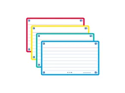 Flashcard Oxford 2.0 75x125mm 80vel 250gr lijn assorti