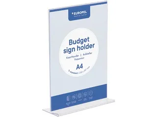 Kaarthouder A4 Glashelder Polystyreen T-Stand - 2