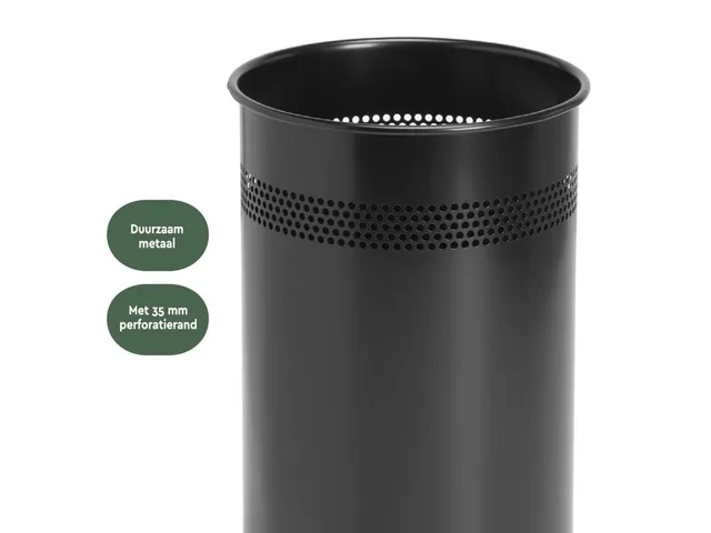 Papierbak Zwart Metaal 21 Liter