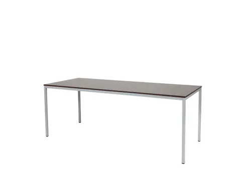 Domino Basic Tafel Vaste Hoogte 2000x800mm Logan Eiken Alu 4-Poots