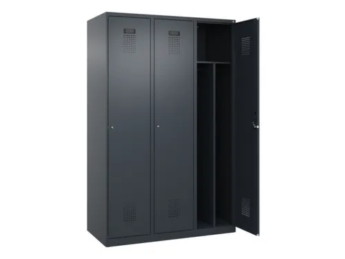 locker voor scheiding van kleding,HxBxD 1850x1200x500mm,3vak