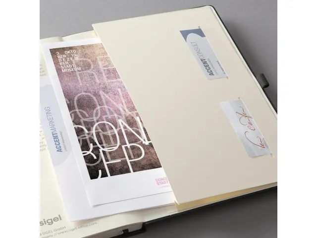 Carnet de notes Sigel Conceptum Purer A4+ ligné noir