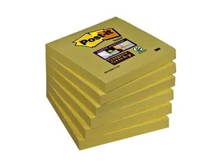 Memoblok 3M Post-it 654 Super Sticky 76x76mm geel - 2