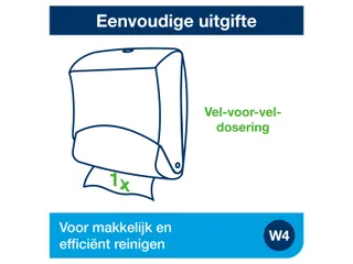 Reinigingsdoekdispenser Tork W4 Performance wandmontage 654008 - 2