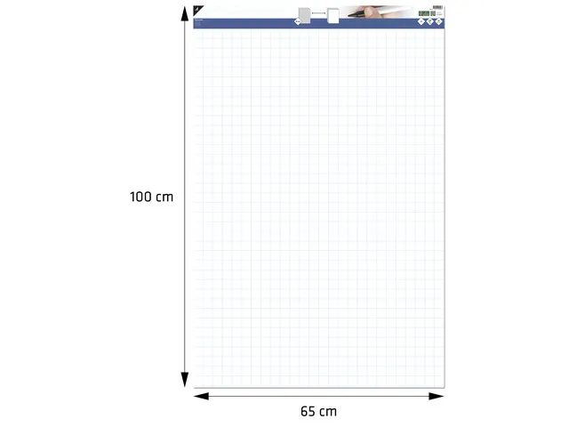 Flipoverpapier Kangaro blanco/ruit 65x100cm microperforatie 50vel doos