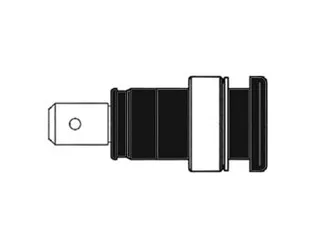 Geisoleerde Inbouwbus 4mm, Aanraakveilig / Zwart (SEB 2620-F6,3) - 1
