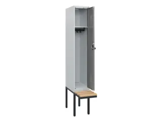 locker met bank,HxBxD 1950x300x815mm,1vak,vak B 300mm,draaigrendel - 1