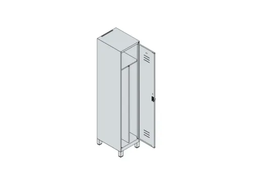 locker voor scheiding van kleding,HxBxD 1950x400x500mm,1vak