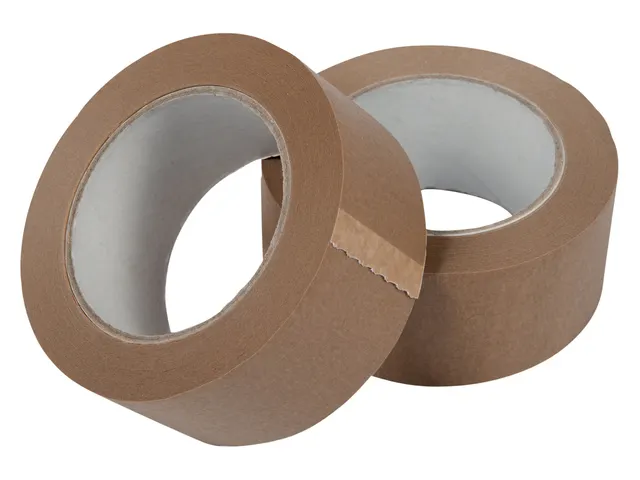 Verpakkingstape IEZZY papier 50mmx50m 80p gerecycled papier bruin