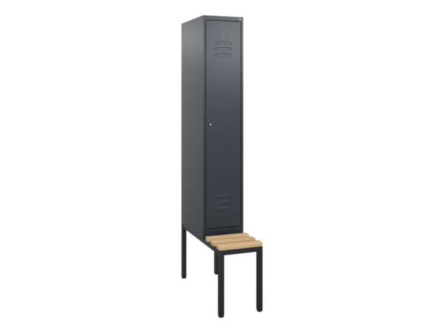 Armoire vestiaire avec banc HxlxP 1950x300x815mm 1compart.