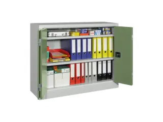 Ruime Vouwdeurkast 1000x1200x400mm 2legborden Ral7035 Front Ral6011 - 1