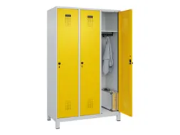 locker,HxBxD 1950x1200x500mm,3vak,vak B 400mm,draaigrendel,voeten