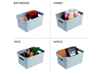 Sigma Home opbergbox 2,5L blauw - 17,7x12,8x9,3cm - 3