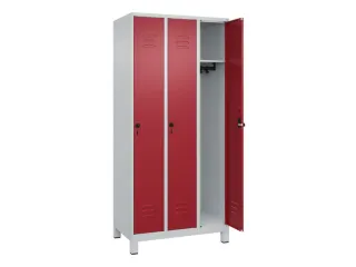 locker,HxBxD 1950x900x500mm,3vak,vak B 300mm,draaigrendel,voeten - 2
