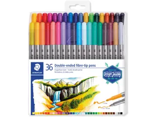 Viltstift Dubbele Ultrafijne Punt Set 36 Kleuren - 1