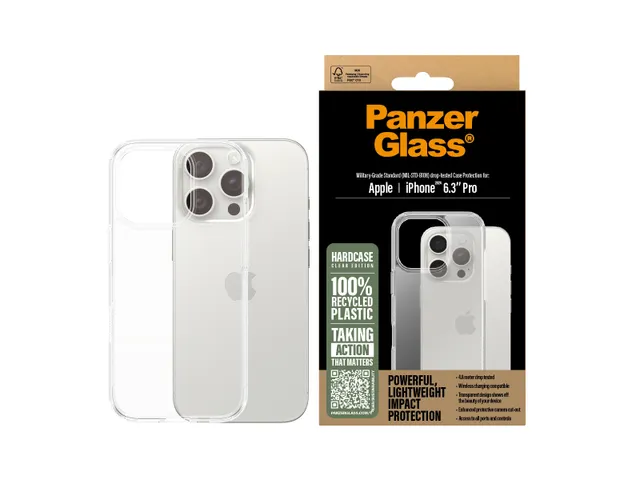 PanzerGlass HardCase Transparent iPhone 16 Pro, Hoes, Apple, Apple