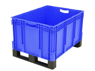 Euronorm Stapelkrat Pp 420x800x600mm 169l Dubbele Bodem Sledepoten - 1