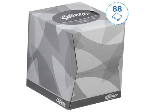 Facial tissues Kleenex 2-laags kubus 12x88stuks wit 8834