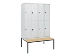 armoire vestiaire avec banc à deux niveaux HxlxP 1950x1200x815mm