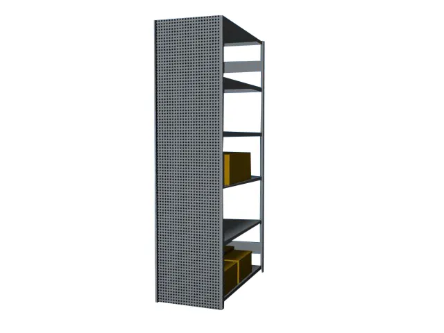 paroi latérale,p. rayonnage sans boulons,HxP 2500x600mm,galvanisé