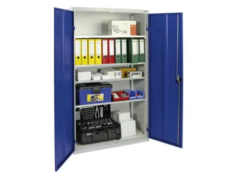 universele kast,HxBxD 1800x1000x500mm,4xStalen bodem,klinksluiting